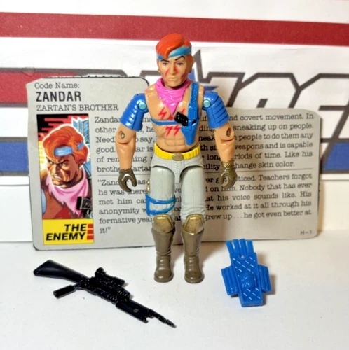 GI Joe Zandar 1986 v1 *100% COMPLETE w/File Card, No Cracks!* Dreadnok Vintage