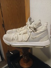 Nike KD 10 Still KD White Chrome Pure Platinum 897815-100 Men's Size 13