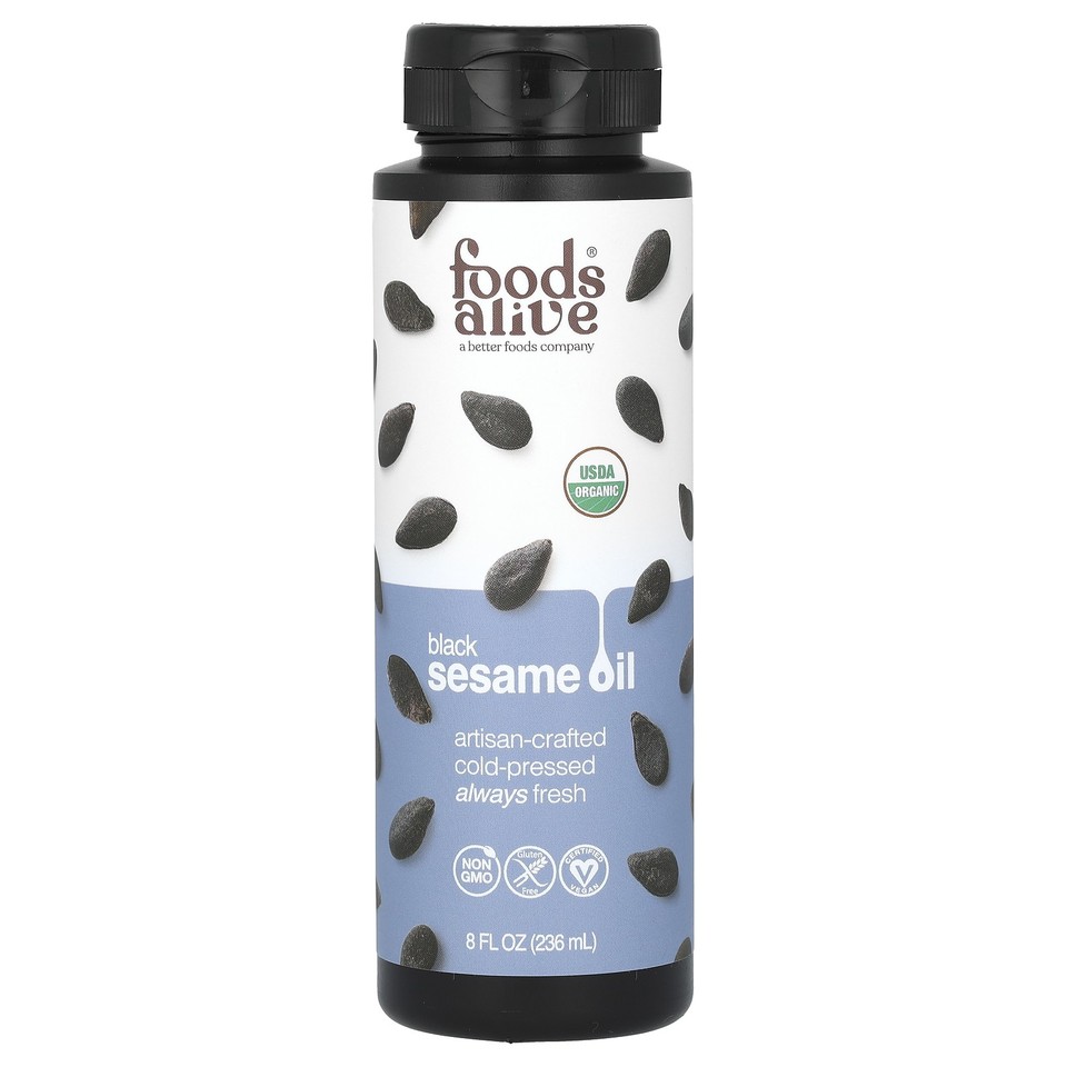 Organic Black Sesame Oil, 8 fl oz (236 ml)