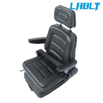 LABLT Universal Forklift Seat Adjustable Tractor Seat With Seatbelt Armrests