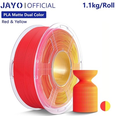 JAYO 1.1KG PLA Matte Dual Color Red-Yellow 3D Printer Filament 1.75mm Matte PLA