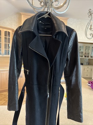 Andrew Marc X Richard Chai xs 2 Lacey Wool Lamb Skin Leather