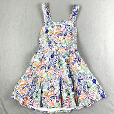 Polo Ralph Lauren Kids Girls Sundress size 7 Floral Tiered Linen Blend tropical