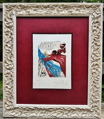 Rare 1976 Salvador Dali Pencil Signed 42/57  Mais O Belle Dionee  Wood Engraving