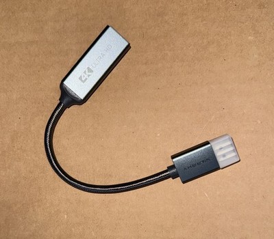 Warrky 4K DisplayPort to HDMI Adapter, Uni-Directional Metal Silver Grey