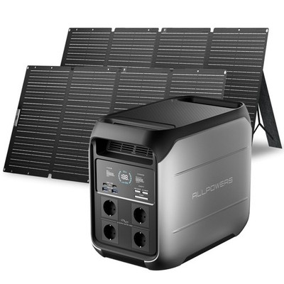 ALLPOWERS P1800 Tragbare Powerstation 1024Wh Solargenerator 2x 200W Solarpanels