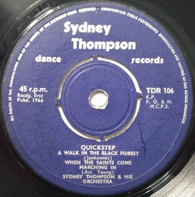 Sydney Thompson & His Orchestra Quicksteps / Foxtrots 7'' Single (1966) TDR 106