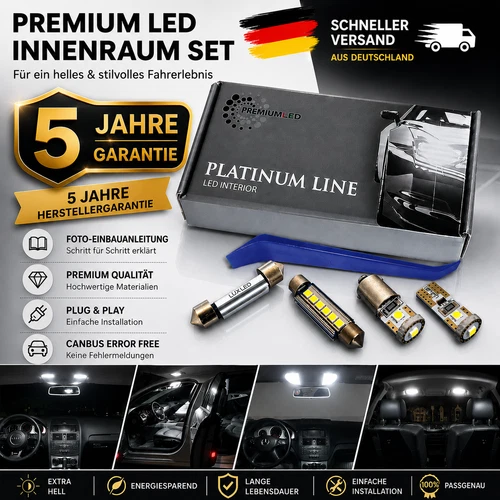 14x LED Interior Lighting Complete Set for Mercedes W203 S203 Face Canbus White