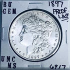 1897 BU GEM MORGAN SILVER DOLLAR UNC MS+++ U.S. MINT RARE COIN 6917