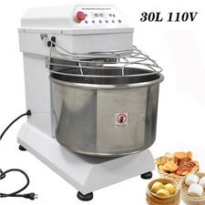 30L Commercial Electric Spiral Dough MixerDual Speed Dual Action Flour Mixer110V
