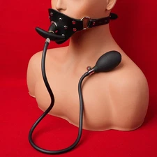 Adjustable Inflatable Mouth Gag Ball Pump Training Game Retraint Bondage BDSM