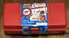 Vintage BRIO Builder System 34570 Toolbox Creative Building Set 78 Pcs