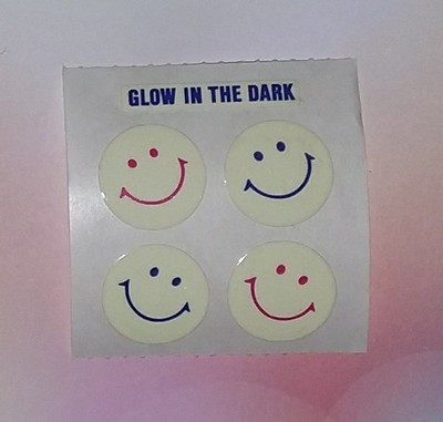  Sandylion Abriss Glow Leucht  Sticker Smileys Scrapbooking 80er 90er   