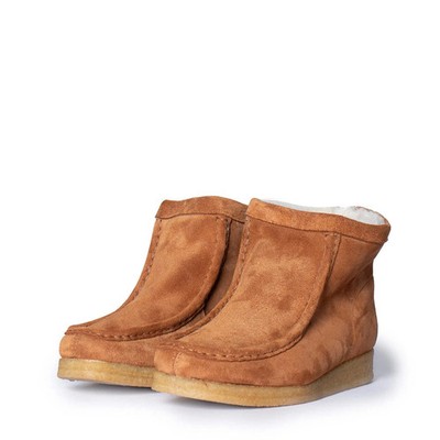New! Clarks Originals Wallabee Hi High Boot Caramel Shearling warmlined UK7