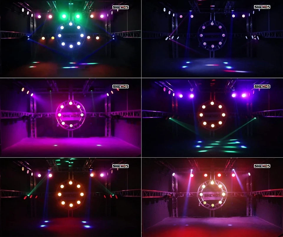 SHEHDS LED Stage Par Lights LED 18X18W Stage Lights RGBWA+UV 6in1 Wash/Strobe - Image 4 of 4