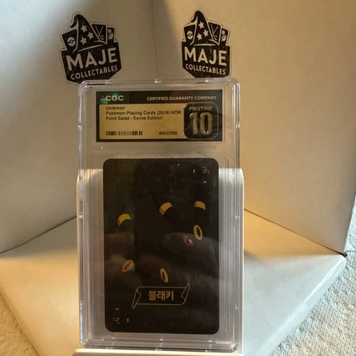 CGC 10 UMBREON Pristine Pokemon Playing Cards Korean Point Salad-Eevee Edition