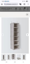7 x Hanging Shelves, 6 Compartments, Mid Grey x 2
