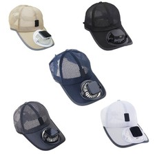 Solar Powered USB Charging Cooling Fan Hat Outdoor Activity Mesh Baseball Hat