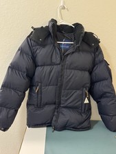 Moncler Mens Navy Hooded Down Puffer Jacket F...