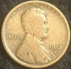 1913-S Lincoln Wheat Penny