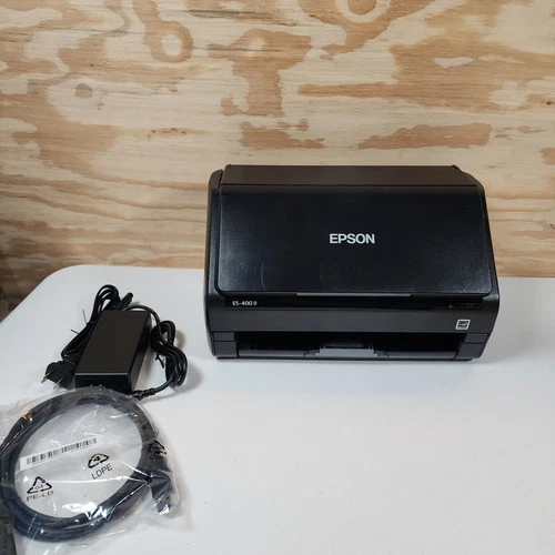Tested 🔥 Epson WorkForce ES-400 II Color Duplex Document Scanner W/ Power & USB