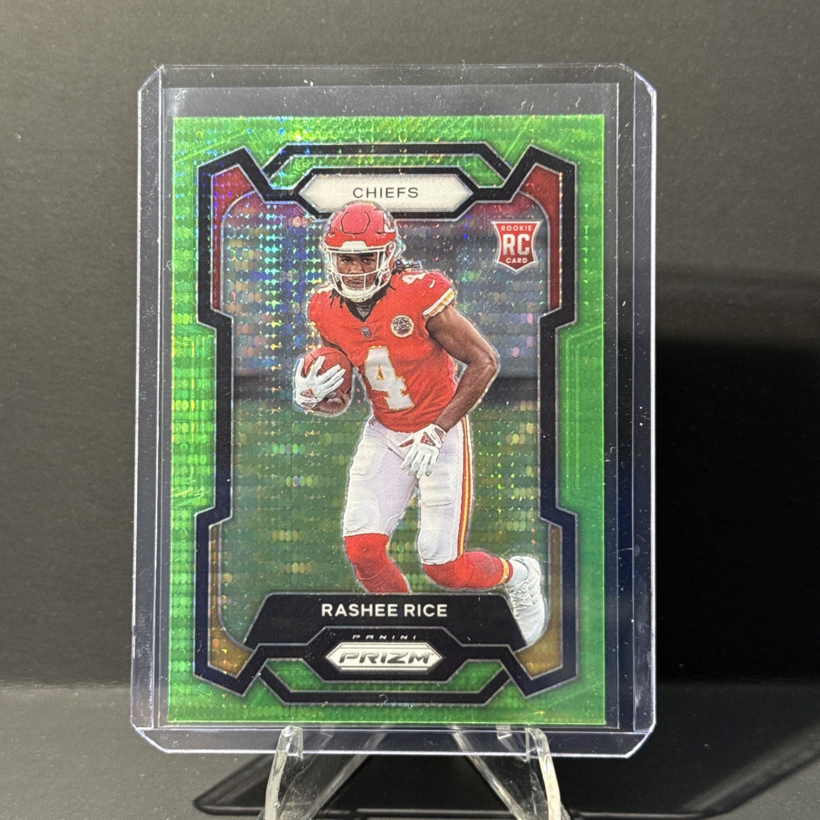 2023 Panini Prizm - Rookies Rashee Rice #350 Neon Green Pulsar Prizm (RC)