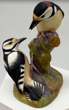 Royal Worcester 4.50 Pied Woodpeckers Figurin...