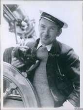 1933 Capt Paul Johannessen & Schooner Coquet'S Mascot Pooch Animals Photo 6x8