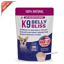 K9 Belly Bliss Vet-Approved Prebiotic for Dogs - 30 Scoops Chicken Flavor