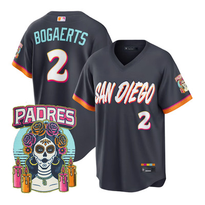 Men's Padres Xander Bogaerts #2 Obsidian 2026 City Connect Stadium Jersey S-3XL