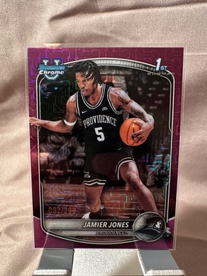2025-26 Bowman Jamier Jones Chrome Prospects Fuchsia Mojo Refractor #/299