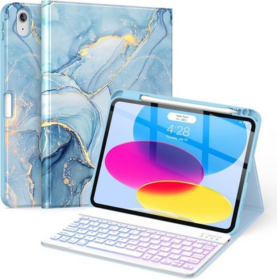 iPad 11th/10th Gen 11 inch Case - Detachable Folio Keyboard with Wireless Design