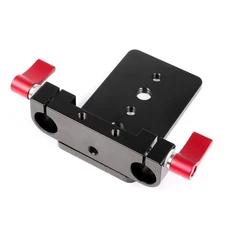 Aluminum Alloy Tripod Mounting Plate Railblock For 15mm Rail Rod Clamp Mount
