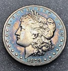 1878- CC  Morgan Silver Dollar  KEY DATE & MINT  Strong Eye Appeal  Color TONING