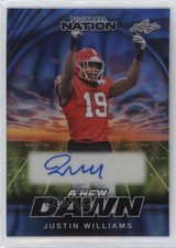2025 Leaf Football Nation A New Dawn Blue Lava /7 Justin Williams Auto 0u66