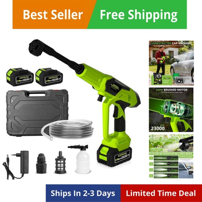 #ad 1450PSI Portable Power Washer with 6 in 1 Nozzle 21V Hand Held Pressure Wash... $115.09