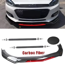 For Chevrolet Cruze Front Bumper Lip Splitter Spoiler Strut Carbon Fiber
