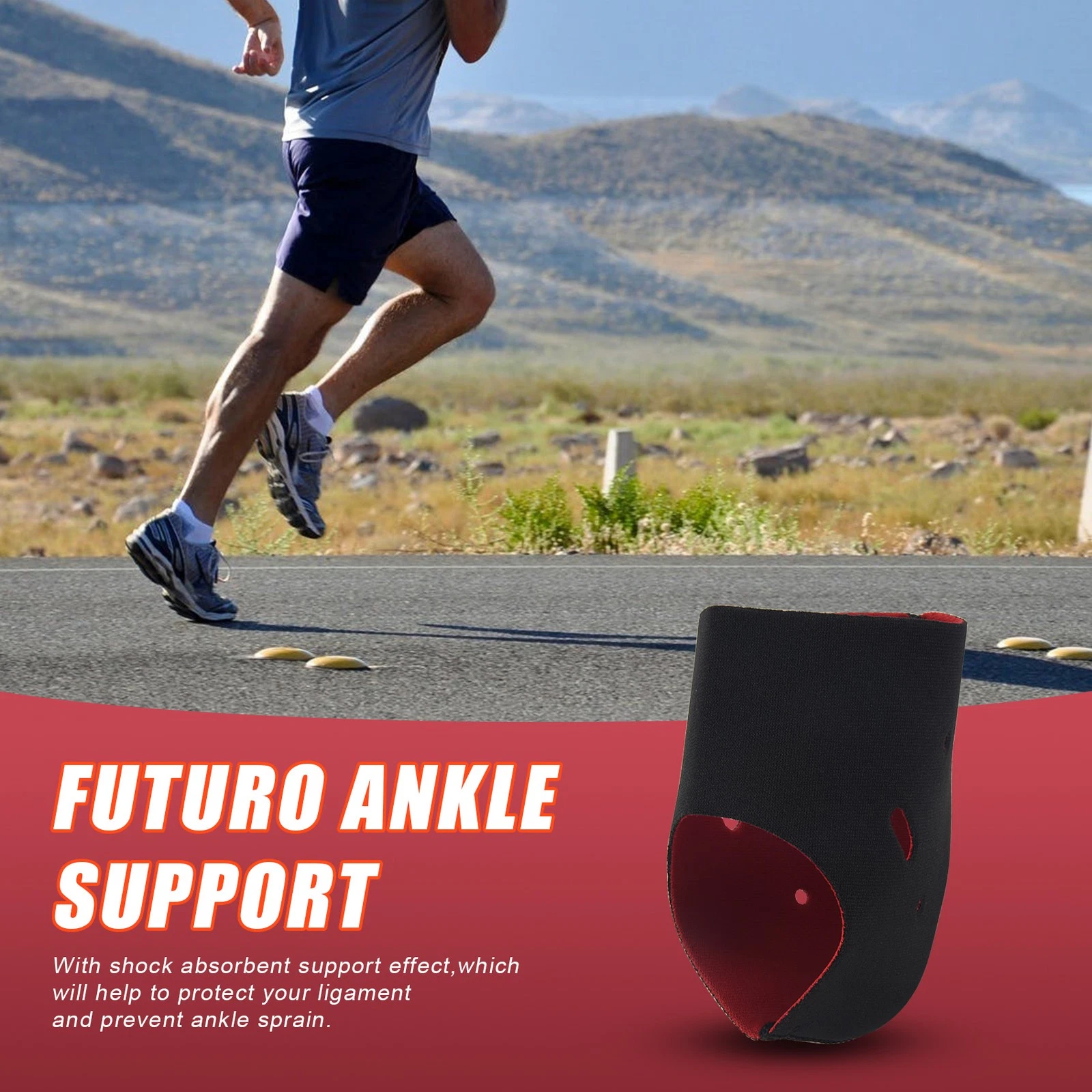 GRAFF Cavigliera Elastica Supporto Cavigliera Fascia Nera Supporto Salute Tutore Piedi X7C8