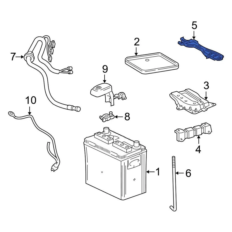 For Toyota Corolla 2003-2008 Toyota 7440402050 Battery Hold Down Foto 2 de 2