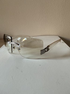 小物 CHANEL archive rim less sunglasses y2k Chanel Rimless Sunglasses – CC Logo – Vintage Y2K Style | eBay