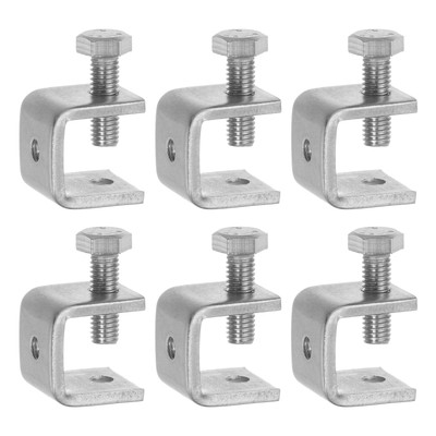 6Pcs Stainless Steel C Clamp Mini 0.79'' Wide Jaw Opening for Woodworking Welding