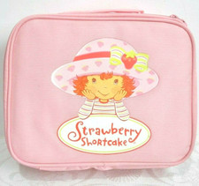 Vintage Strawberry Shortcake Rosa Brotdose Tasche mit Griff. Thermo, Reißverschluss, 2008