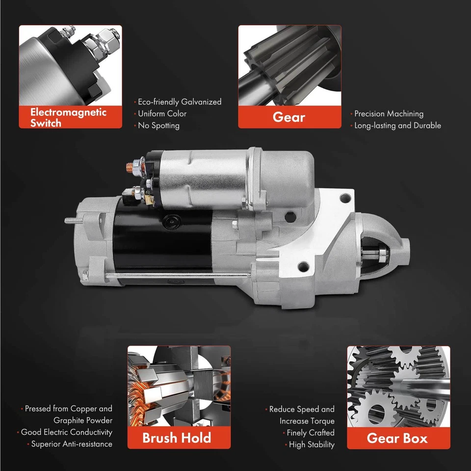 Motor De Arranque Para Chevrolet G20 G30 K10 R10 V10 R2500 6.2L 6.5L 2.9KW 12V CW 10T Foto 4 de 4