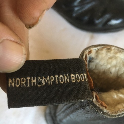 Paar Vintage Hawkins of Northampton gefütterte Lammfell Flugstiefel Größe 8 - Bild 4 von 14