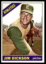 1966 Topps Jim Dickson Set Break Kansas City Athletics #201