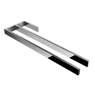 Handtuchhalter Jörn mit zwei Stangen für Waschtisch, Chrom, Aluminium