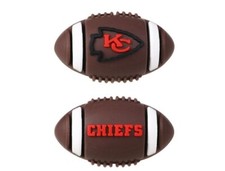 5 pc. Chiefs Football Silicone Focal Bead Beadable 3D Kansas City 29x17mm