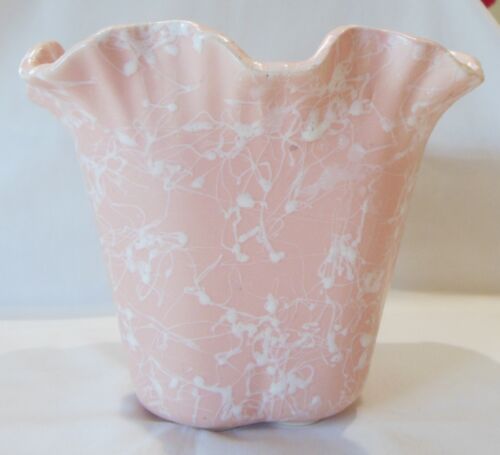 Maceta Shawnee Pottery Pink Cameo Ware cuadrada salpicaduras modelo #2510 - Imagen 4 de 12