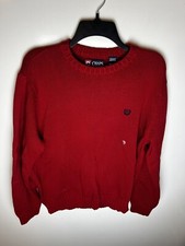 Chaps Sweater Mens XL Extra Large Red Knit Pullover Crewneck Logo NWT