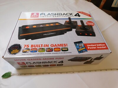 Atari Flashback 4 Launch Edition Black Console Asteroids POSTER 75 games RARE